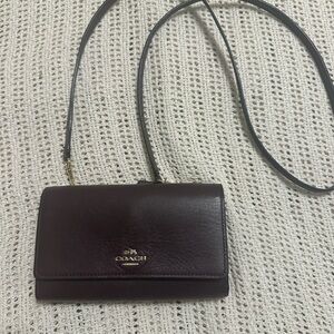 Coach Dark Brown Leather Crossbody Bag